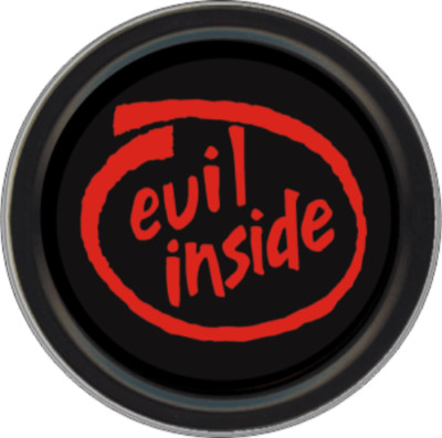 Stash Tins - Evil Inside Sticker - 3.5'' Round Storage Container