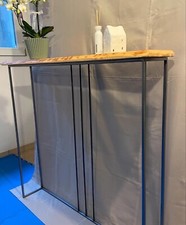 consolle ingresso in ferro/legno  effetto grezzo con piano in Frassino