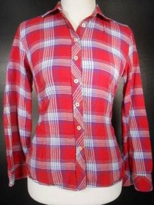 talbots red blouse