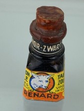 Renard Noir Zwart Ink Bottle Sealed Made in Belgium 29.45 x28.80 x 68.94 (m145)