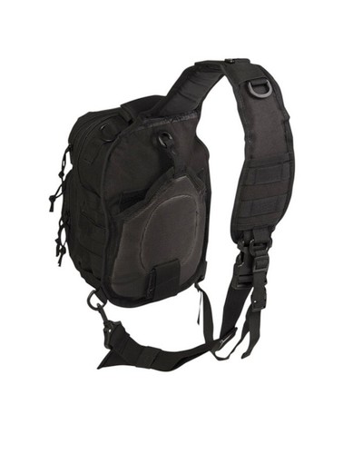 ZAINO MILITARE MONOSPALLA MIL-TEC SMALL DA 10 LITRI DI COLORE NERO - Imagen 2 de 2