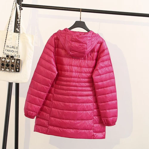 Women's Down Coat 90% Duck Coat Ladies Hooded Down Down Jacket Puffer Coat - Bild 5 von 29