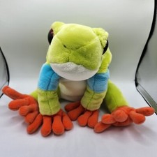 Wild Republic Soft Colorful Tree Frog 12" Plush Stuffed Animal Toy