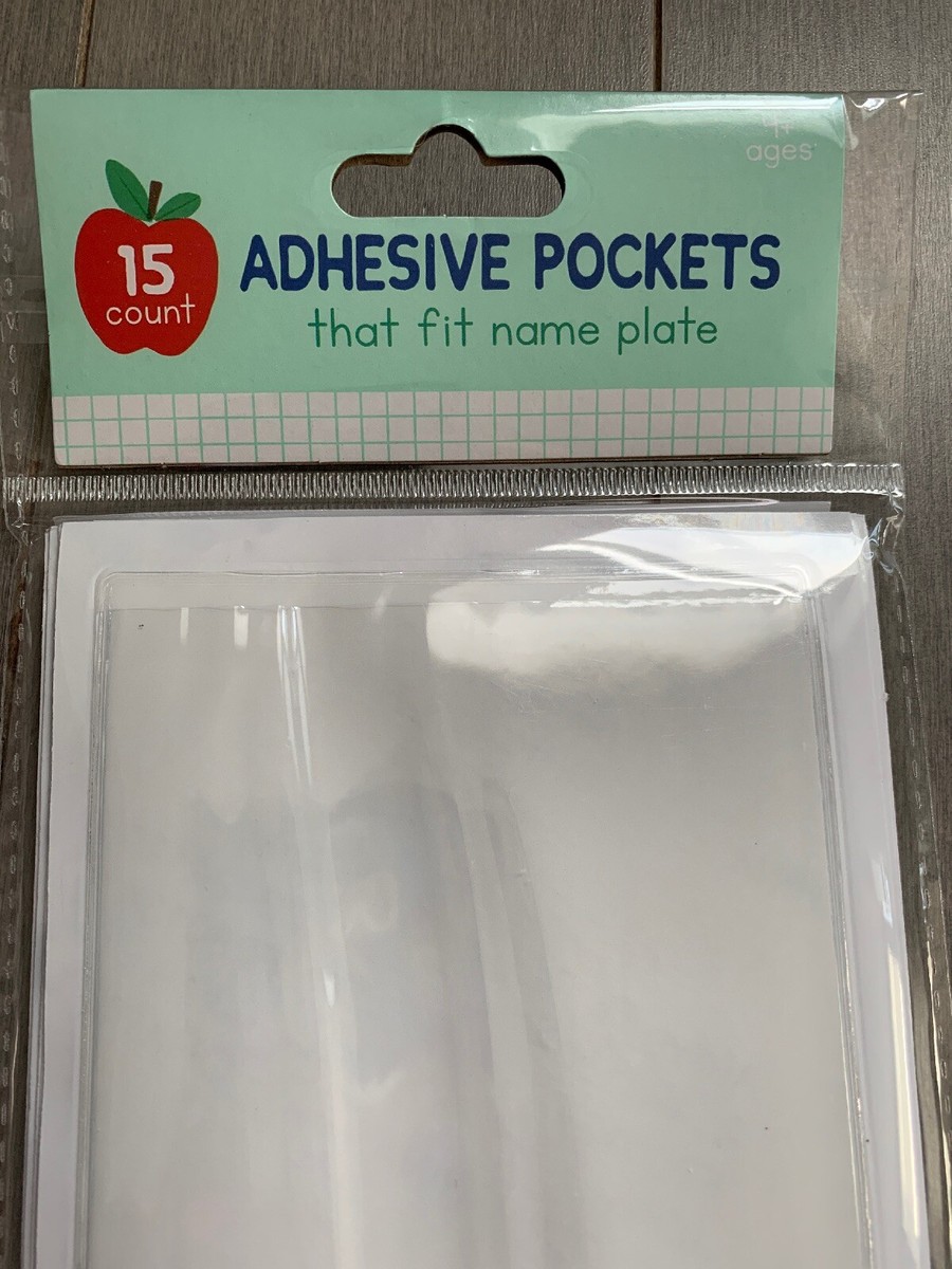 TARGET Adhesive Large Plastic Rectangle Label Pockets 15 ct