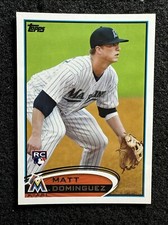 MATT DOMINGUEZ #198 2012 Topps Baseball RC Rookie Card Miami Marlins