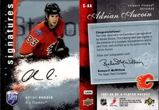 2007-08 Be A Player Signatures #SAA Adrian Aucoin - NM-MT