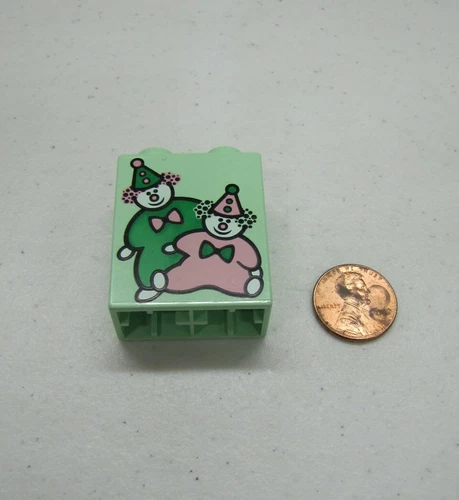 Lego Duplo Silly Clowns For Circus Carnival Specialty Printed Block Vtg Clown