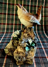 Boehm Porcelain Jenny Wren With Campanula #200-63 Malvern, England 1978 $475 EUC