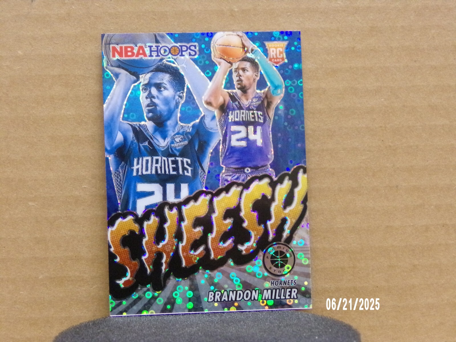 2023-24 NBA Hoops Premium Stock Sheesh Disco Prizm Brandon Miller #25 Hornets