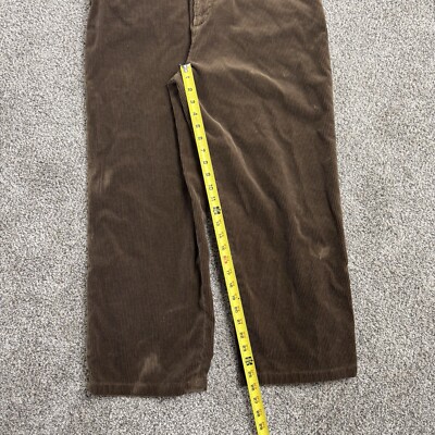 Vtg 90s Polo Ralph Lauren Corduroy Cropped Wide Leg Pants