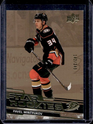 2023-24 Upper Deck Star Rookies Box Set Pavel Mintyukov Gold Rookie RC #142/349