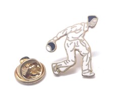 male bowler Lapel Pin Badge lawn bowls bowler man