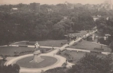 View of the Public Gardens in Boston Massachusetts Linen Vintage Post Card