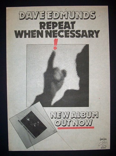 Dave Edmunds Repeat When Necessary 1979 Poster Type Advert, Promo Ad