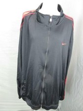 NIKE SIZE XXL MENS BLACK/RED ATHLETIC FULL ZIP SIDE POCKETS TRACK JACKET T845