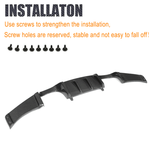 Difusor de carbono parachoques trasero alerón faldón trasero para BMW Serie 3 E92 E93 M3 07-13 - Imagen 9 de 11
