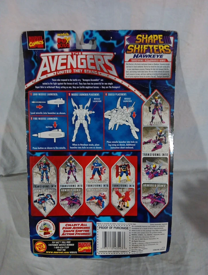 NUEVO 2000 THE AVENGERS: UNITED THEY STAND - ¡FIGURA DE OJO DE HALCÓN SHIFTERS! Foto 4 de 4
