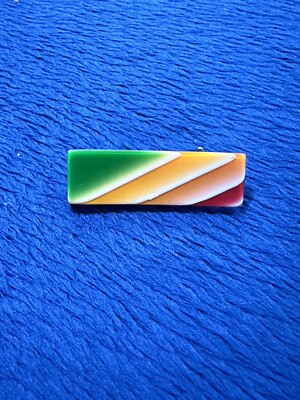 Vintage Signed Lea Stein Lucite Multicolor Brooch Pin Jewelry Paris