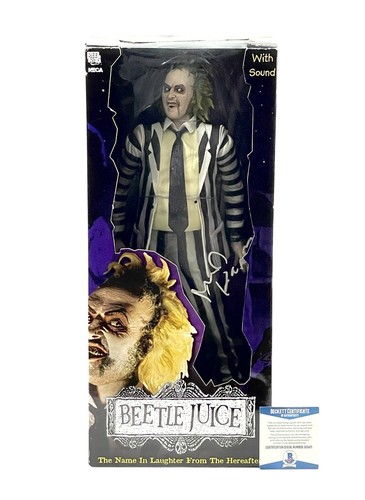 Beetlejuice Rare Michael Keaton Signed NECA 18” Action Figure Beckett Certified
