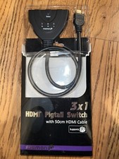 3 Port HDMI Pigtail Switch 3x1 3 In 1