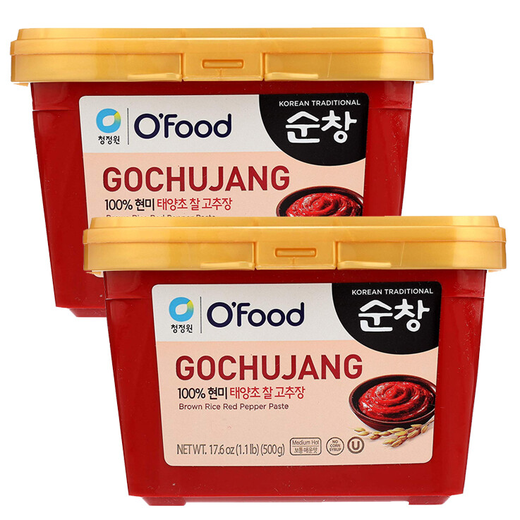 Pasta de pimiento rojo coreano CJO Gochujang (paquete de 500 g x 2)