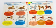 Vtg 1961 WONDER HORSE Pony Bouncy Toy Sales Fold-Out Ad Western