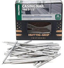 Huttig-Grip Finish Trim Series Casing Nail 3-1/2 Inches 16D for Window and Door 