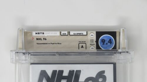 New NHL '96 Hockey Sega Genesis Factory Sealed Video Game Wata Graded 9.4 A! - Picture 2 of 4