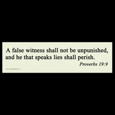 A false witness shall not be unpunished Proverbs 19:9 Anti Trump BUMPER MAGNET