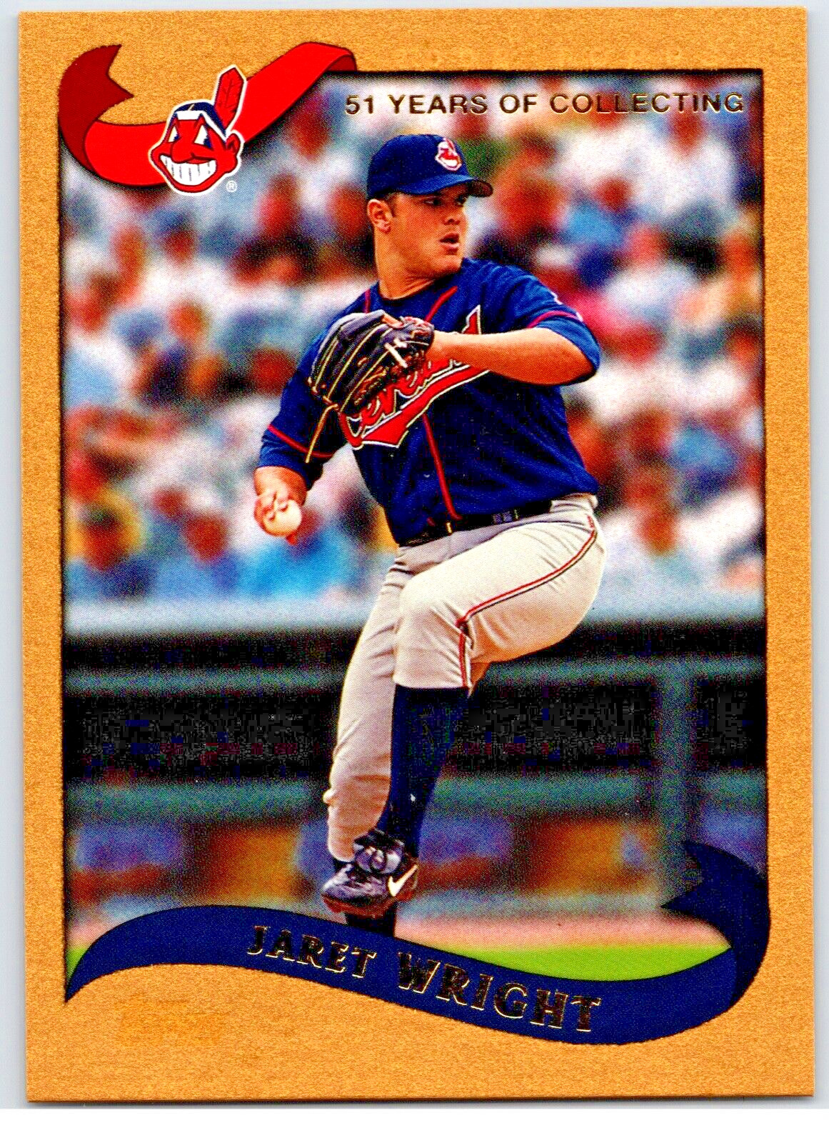 2002 Topps Baseball "GOLD" No.124 Jaret Wright Cleveland Indians 416/2002