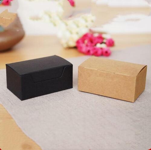 500 Kraft White Black Rectangle Paper Box Handmade Product Packaging Packing Box - Bild 3 von 13