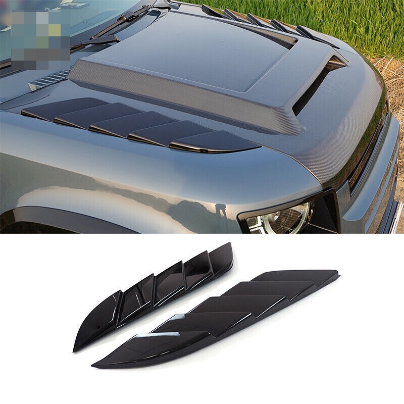 Voor Land Rover Defender, auto Motorkap Vents Hood Side Trim Cover Staal Air Flow Intake Scoop Vent Sneeuw Cover Auto Accessoires
