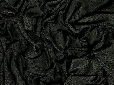 4 WEGE SUPER STRETCH SCHWARZ POWER NETZ WEICHER STOFF SPANDEX MATERIAL 63 ZOLL BREITE 