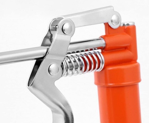 INGRASSATORE MANUALE SIRINGA GRASSO PISTOLA GRASSO CON 4 ACCESSORI 97353 - Foto 5 di 7