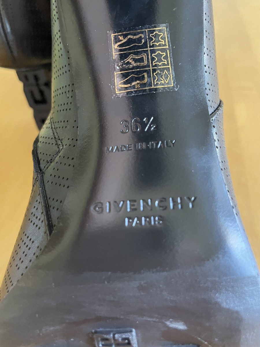 Givenchy G-cube Black Perforated Bootie Boot sz 36.5 $1525