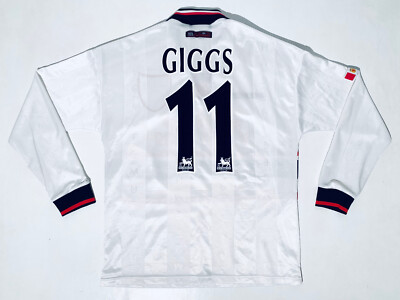 Manchester United Adult M *Giggs* Away Shirt 1997 1999 Umbro LS 97