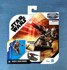 STAR WARS MISSION FLEET HOVER E-WEB CANNON & THE MANDALORIAN 2.5" FIGURE  HASBRO