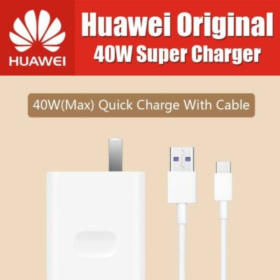 Super Charge 40W Charger 5A With USB-C Cable For Mate40 50 60 P40 P50Pro