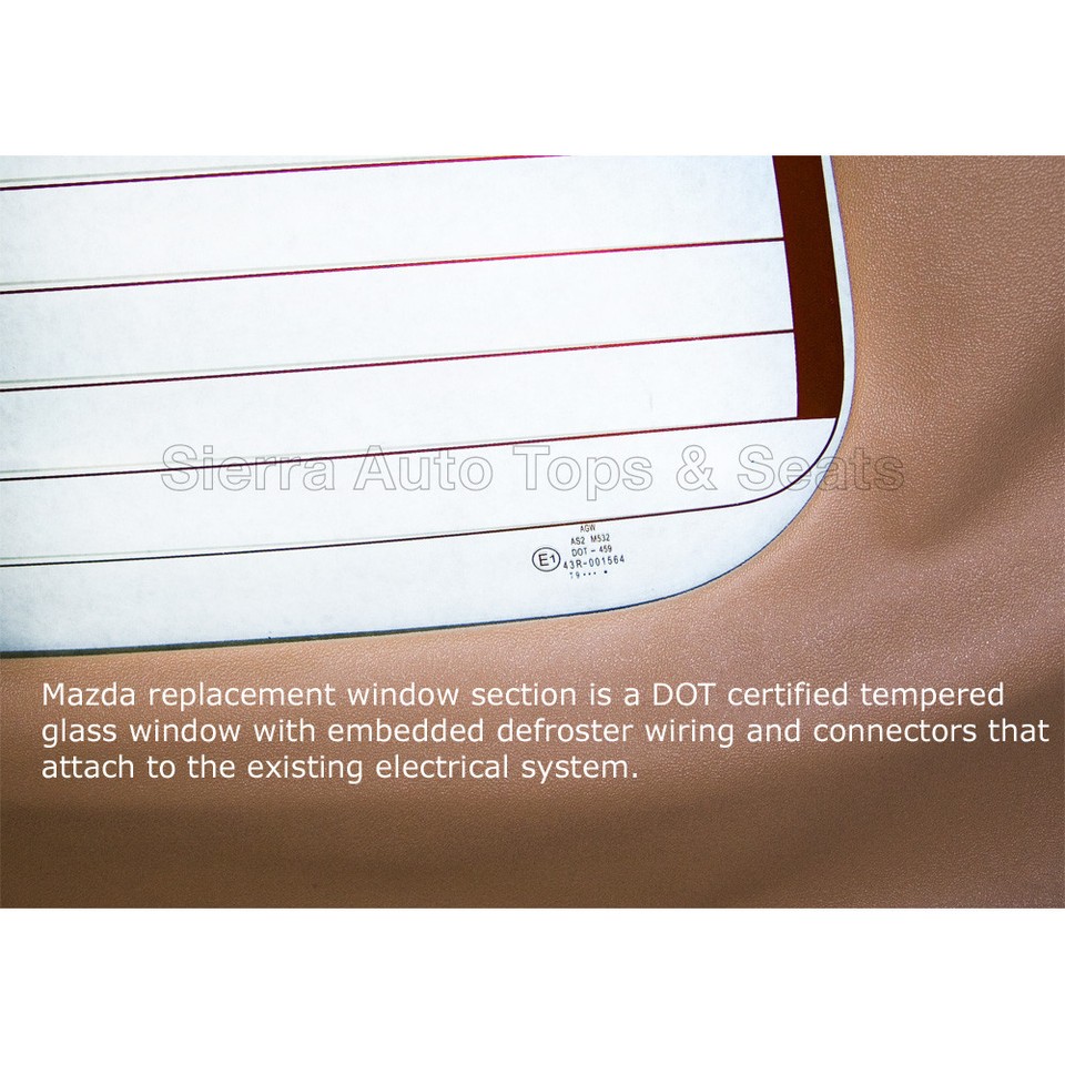 Miata Tan Color Haartz Stayfast Cloth Top with Zippered Glass Window eBay