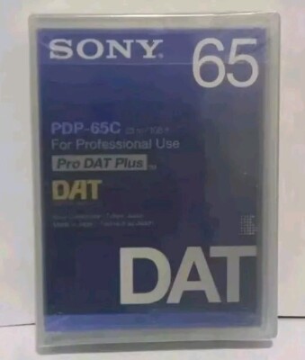 SONY Pro DAT Plus Tape PDP-65C For Professional Use (Digital Audio) OVP 