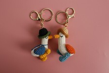 Handmade Crochet Duck Keychain   Cute Yarn Amigurumi Bag Charm Perfect Gift