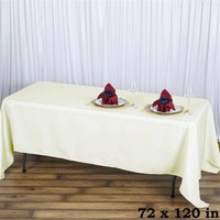 72x120 Seamless Premium Ivory Wholesale Polyester Tablecloth 72x120 Seamless Premium Ivory Wholesale Polyester Tablecloth