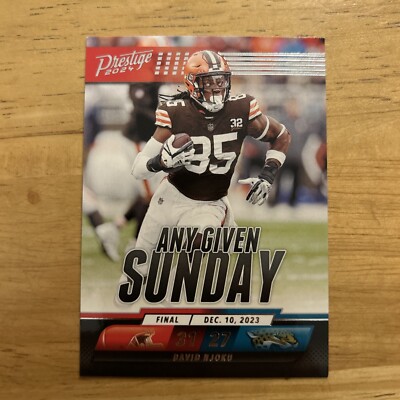 2024 Panini Prestige #AGS-DNU David Njoku  Any Given Sunday  card