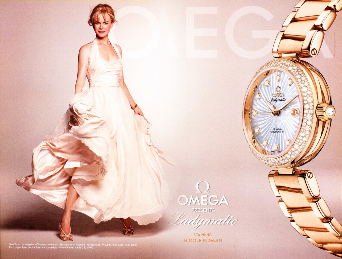 OMEGA WATCH MAGAZINE promo ad #086 ORIGINAL NICOLE KIDMAN 2 PGS | eBay