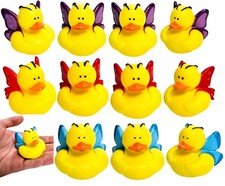 Butterfly Green, Blue, Red  Purple Novelty Rubber Ducks 12 Pack 