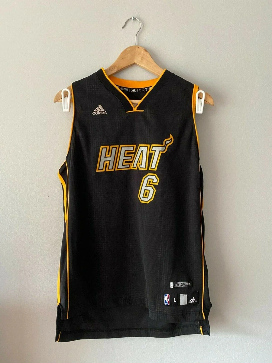 Miami Heat Jersey Boys Large Sleeveless LeBron James NBA Basketball Black  Adidas