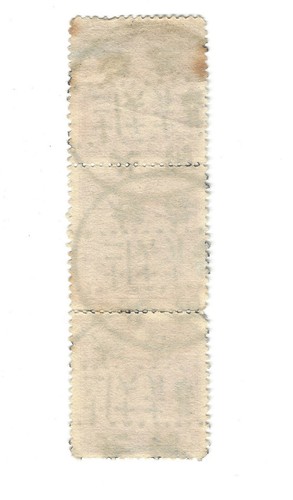 1934 CHINA MARTYR STAMP STRIP WITH GORGEOUS UNILINGUAL CANCELS, POSSIBLY LUNAR? - Picture 2 of 2