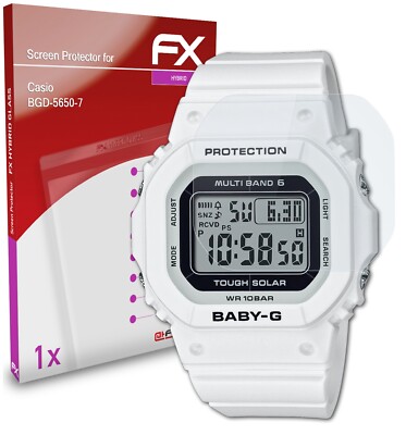AtFoliX Hybrid-Glass Panzerfolie Für Casio GBD-100 - 9H Härte, Kratzfest, Nahezu Unsichtbar, Made In Germany