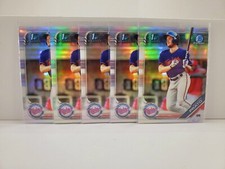 5x NON AUTO 2019 Bowman Draft Chrome 1st Anthony Prato Refractor LOT Rookie RC 3