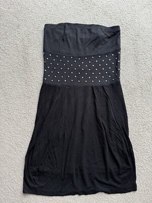 a line dress with studs Studded A-Line Sweater Dress
